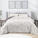 Qucover Piumino 220x240 Matrimoniale in Microfibra con Stampa, Imbottitura 220GSM, Trapunta Morbida per Tutto l'anno con Fede