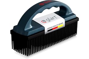 Glart 44THB Pet Hair Remover - Silicone Brush for Dog & Cat Hair - for Car, Upholstery, Carpets, Home Textiles - Reusable, Ergonomic, No Electricity & Chemicals - Designed in Germany