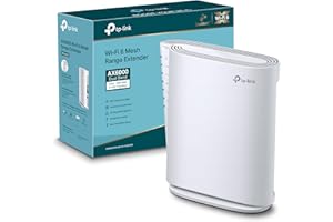 TP-Link - RE900XD Repetidor WiFi 6 Mesh AX6000,Doble Banda, Banda de Canal 160 MHz,1 Puerto 2,5 Gbps,2 Puertos Gigabit,Compatible con EasyMesh,Roaming Inteligente