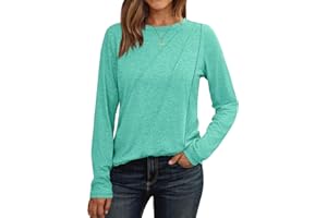 NAIOSS Damen Langarmshirt Elegant Oberteile Herbst Tshirt Baumwolle Casual Shirts Tunika Tops