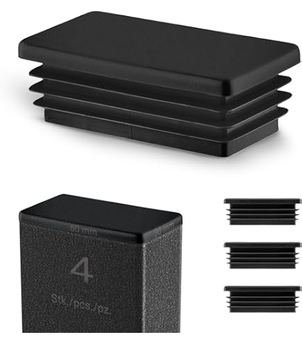 Tappi Per Tubi Rettangolari 80x40mm - 10 Pezzi In Polietilene Bianco, Con Lamelle - Foto 13