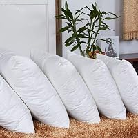 JDX Hotel Quality Hollow Fiber Filler Cushion (16X16 Inches; White) -Set of 5