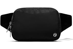 Everywhere Belt Bag Large 2L, Pander Waterproof Everywhere Fanny Pack Purse for Women and Men with Adjustable Strap. (Black Onyx)