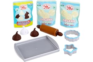 little tikes Creative Chefs Cookie Kit with Special Make-It! Mix Play Sand,11 Accessories, Realistic Pretend Play Cookie Baker Set, for Boys and Girls, Ages 3+