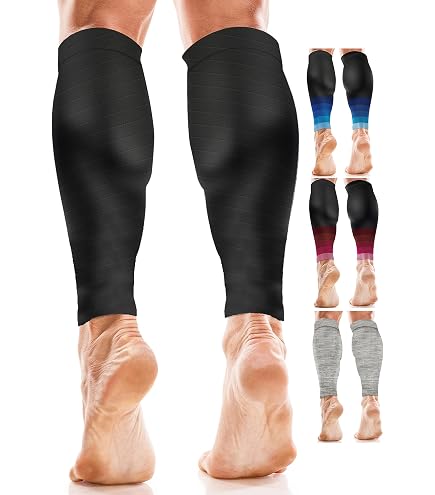 Manicotto Elasticizzato Per Polpaccio - Supporto Terapeutico Per Crampi E Dolori Muscolari - Fascia Di Compressione Bilanterale, Taglia Large (38-42 Cm) - Dispositivo Medico