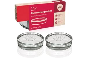 Väck fermenteringsvikter glas – set om 2 – ⌀ 7,6 cm – för fermenteringsglas