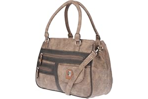 Christian Wippermann Bolso bandolera grande para mujer en imitación de piel