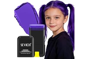 SEVICH Temporary Hair Chalk Comb Purple,Hair Color for Kids,8 Dye Colours,Quick Drying & Easy Cleaning,Perfect for Halloween,Children's Day,Cosplay & Parties,20g