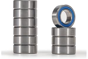 XIKE 10 Pcs MR116-2RS Mini Ball Bearings 6x11x4mm, Bearing Steel and Double Rubber Seals, Pre-lubrication, MR116RS Deep Groove Ball Bearing with Shields.