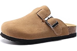 Hezeisoar Zoccoli e Sabot Bambini Chiuse Ciabatte Ragazze Comodo Regolabile Pantofole da Giardino Ragazzi Antiscivolo Sughero Scarpe da Casa