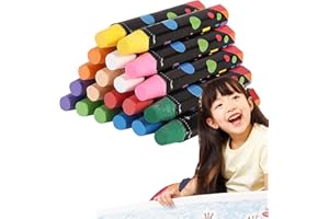 PHILODOGS 20 Pcs Anti-Dust Coloured Chalk for Kids and Toddlers | Smooth Chalks for Blackboard, Chalkboard, and Sidewalks (Daily Pack)
