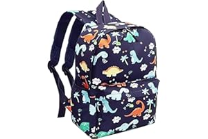 Xumann Dinosaur Backpack for Boys, Canvas Toddler Boy Backpack, Baby Rucksack for Nursery for 3-6 Year Old