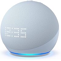 Echo Dot con orologio (5ª generazione, modello 2022) | Altoparlante intelligente Wi-Fi e Bluetooth, suono più potente e dinam