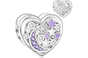 SEVENWELL Birsthtone Charms for Charm Bracelet 925 Sterling Silver Month Flower Birthday Bead Charm