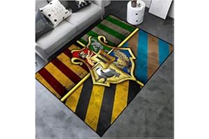 PACUM Alfombra para Gaming Sala De Estar Moderno Rectángulo Cojín para Silla De Dormitorio Harry Potter Alfombrillas De Juego para Niños Alfombra De Puerta Antideslizante Lavable, 60X90 Cm