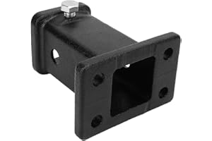 EVGATSAUTO Tubo Receptor de Enganche de Barra de Remolque, Adaptador de Receptor de Enganche de Remolque de Tubo Receptor Atornillado de 2 Pulgadas Universal para Camionetas