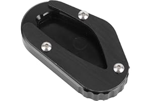 KIMISS Pedal de motocicleta Almohadilla para soporte de motocicleta soporte lateral para motocicleta almohadilla de ampliación extensión de soporte para Bonneville T100 / T120(negro)