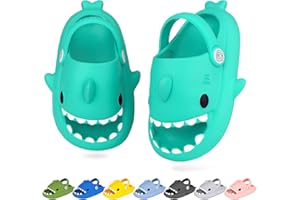 WUYISTAR Chanclas Tiburón Niñas Chanclas de playa para niños Sandalias antideslizantes para piscina Chanclas de Verano Rosa Menta Verde Azul Gris Amarillo Verde Oscuro