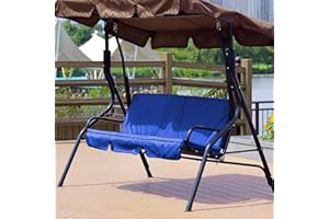 MUTUER Canopy Swings Cushion Cover for 150x50x10cm Swing Cushion, Waterproof Swing Chair Seat Pad Bench Cushion Covers for Garden Patio Outdoor Gliders Loveseats Sunloungers Swing and Top Hammock