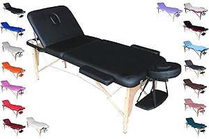 FLOREO POLIRONESHOP VENERE Lit portable et pliable professionnel pour massages, soins esthétiques, physiothérapie, épilation, manucure et pédicure