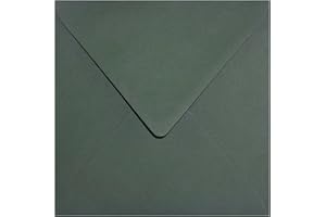 Netuno 25 buste lettere colorate quadrate verde alga 153 x 153 mm 120g Keaykolour Sequoia buste lettere decorative carta riciclata per inviti compleanno battesimo buste partecipazioni matrimonio
