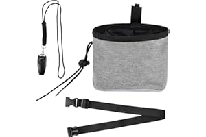 Marjoramy Bolsa Premios Perro con Clicker para Perros, Bolsa de Entrenamiento para Perros, Bolsa de Golosinas para Perros, Bolsa de Comida para Perros con Cinturón Ajustable y Clicker Perro