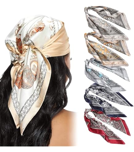 Foulard Donna Guess Foulard Effetto Seta Quadrato Motivo