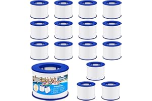 XVOYDT Ersatz Whirlpool Filter für aufblasbares Spa, Kartusche mit Schraubgewinde für Infinite Spa Filter, Clever Spa 75 * 100 mm Höhe 75 mm Pool filterkartusch (16 Stück)