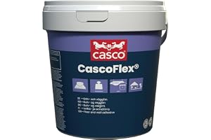 CASCO - Vägg- och golvlim - CascoFlex - Beige - 1L | För plastmattor i torra och våta utrymmen - Kan användas som våt- och häftlim - Bra klibb