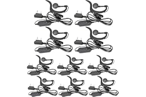 BaoFeng Walkie Talkie Earpiece with Mic 2 Pin K Port Headset for UV-5R BF-888S UV-82 UV-S9 UV5RA UV5RE F8+ KG-UV8D UV6D Etc (10Pack)