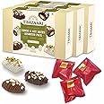 7 BAZAARI™ Premium Choco & Nut Dates - No Added Sugar, Gluten Free, Natural Ingredients - Assorted Almond Dark Chocolate, Cashew Milk Chocolate, (Pack Of 3 (18pcs)