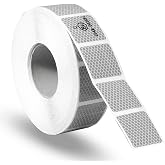 Badem10 T&uuml;vt&uuml;rk Approved Reflective Phosphor Strip Tape with Reflector Discrete Warning Tape White 1 Meter