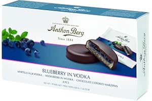 Anthon Berg Pâte d'amande Myrtille dans la vodka 220 g