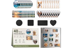 40 stycken sublimeringsmagneter, pysselset, klar akryl, gör-det-själv-kylskåpsmagnet