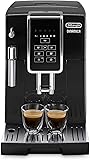 De'Longhi Dinamica ECAM 350.15.B Kaffeevollautomat mit Milchaufschäumdüse für Cappuccino, mit Espresso und Kaffee Direktwahltasten und Digitaldisplay mit Klartext, 2-Tassen-Funktion, schwarz