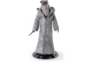 BendyFigs Albus Dumbledore Figure by The Noble Collection - Officially Licensed 19cm (7.5 inch) Harry Potter Bendable Toy Posable Collectable Doll Figures with Stand - for Kids & Adults