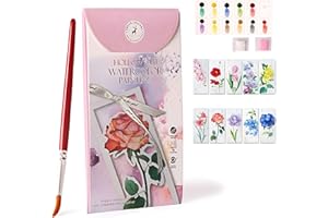 Glvomazty kit acuarela portatil, libros para colorear, livro colorir de acuarelas profesionales con pinceles y 12 colores para niños y adultos, Pintura de aquarel principiantes