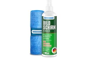 ‎BLUM MANUFAKTUR BLUM MANUFAKTUR 1x 100ml Bildschirmreiniger + 30x30 cm Mikrofasertuch Supersoft 365GSM - Screen Cleaner - Display Reiniger - Absolut streifenfreie Reinigung von Handy, Laptop, PC, TV