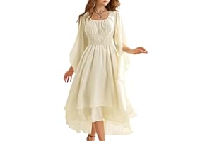 SCARLET DARKNESS Women Renaissance Corset Dress Medival High Low Hem Swing Dress