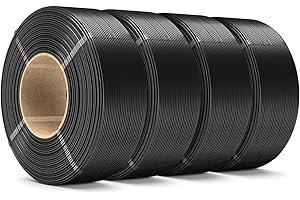 SUNLU PLA+ Filament Refill 1.75mm 4KG, No-Spool Black PLA Plus Refill for Reusable Spool Refilling, Compatible with Bambu Lab and SUNLU 2025 New Spools, 4 Rolls 1KG/Roll