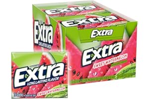Wrigleys Extra Sweet Watermelon Sugarfree Chewing Gum Box Of 10 x 15 Stick Packs