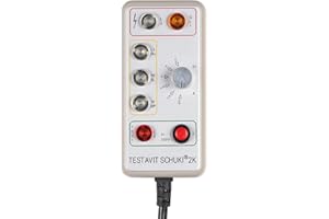 Testboy TVS 2K Appareil de contrôle pour prise de courant avec test différentiel Gris