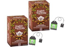 English Tea Shop | Tisana Rooibos Vaniglia Cioccolato | Rooibos BIO con Aromi Senza Caffeina - 2 x 20 Filtri | Infuso Rilassante Vaniglia Cacao