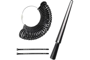 PEACEKING Set di 4PCS Misuratore di Anelli, Strumento Calibro per la Misurazione Degli Anello, Ring Sizer Metro Dita Gauge Set, Scala di Misure Dimensione Professionali da Dito per Taglie Standard di EU US UK