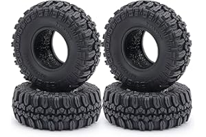 Runup 4PCS 1 pollice gomma morbida ruota pneumatici 24 * 58 * 22mm roccia terreno per 1/18 1/24 RC Micro Crawler auto assiale TRX4M SCX24 parti aggiornamento (stile A)