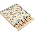 Mumoo Bear Wooden Sudoku Puzzles Board Game With Drawer - Math Brain Teaser Toys Educational Desktop Game Train Logical Thinking Ability, 5060855833647