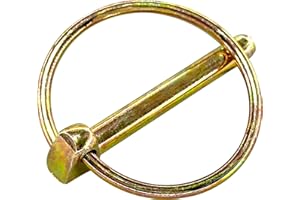 DDHOMIN 8 PCS Heavy Duty Lynch Spring Pin Assortment Kit,Round Linch Pins for Tractors, Trucks, Lawn Mowers (6mm)