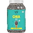 Yogabar Organic Chia Seeds 1Kg, Rich Source in Plant Protein, Diet Food Healthy Snacks, Loaded with Calcium, Iron, Zinc and Magnesium