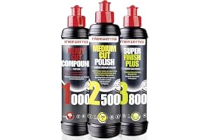 ‎MENZERNA menzerna 250ml: Heavy Cut Compound 1000 & Medium Cut Polish 2500 & Super Finish 3800 250ml
