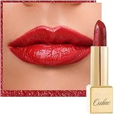 OULAC Red Metallic Shine Lipstick, 3D Long Lasting Shine, High Pigmentation and Full Coverage Lipsticks, Creamy and Moisturiz
